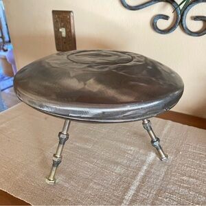 Artisan Handmade Repurposed Vintage Metal UFO Sculpture OOAK